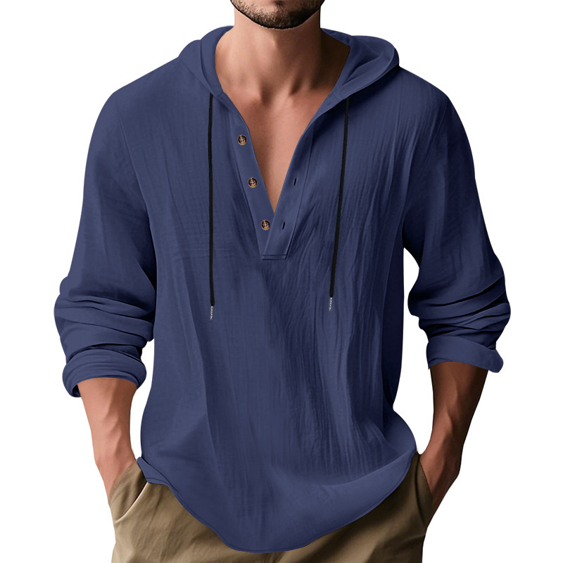 Hot Selling Men's Loose Linen  - Undershirt Crew Neck 评论和价格